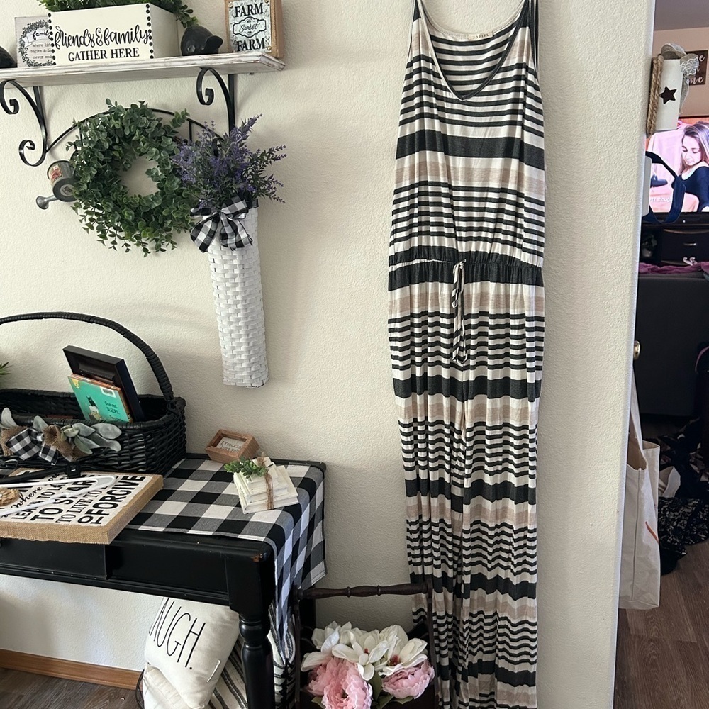 ladies 1X plus size jumper stripped print